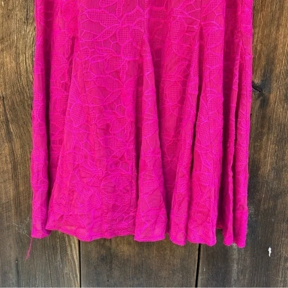NWT Anthropologie Moulinette Soeurs Fuchsia Pink Lace Dress size 8 - Picture 11 of 15